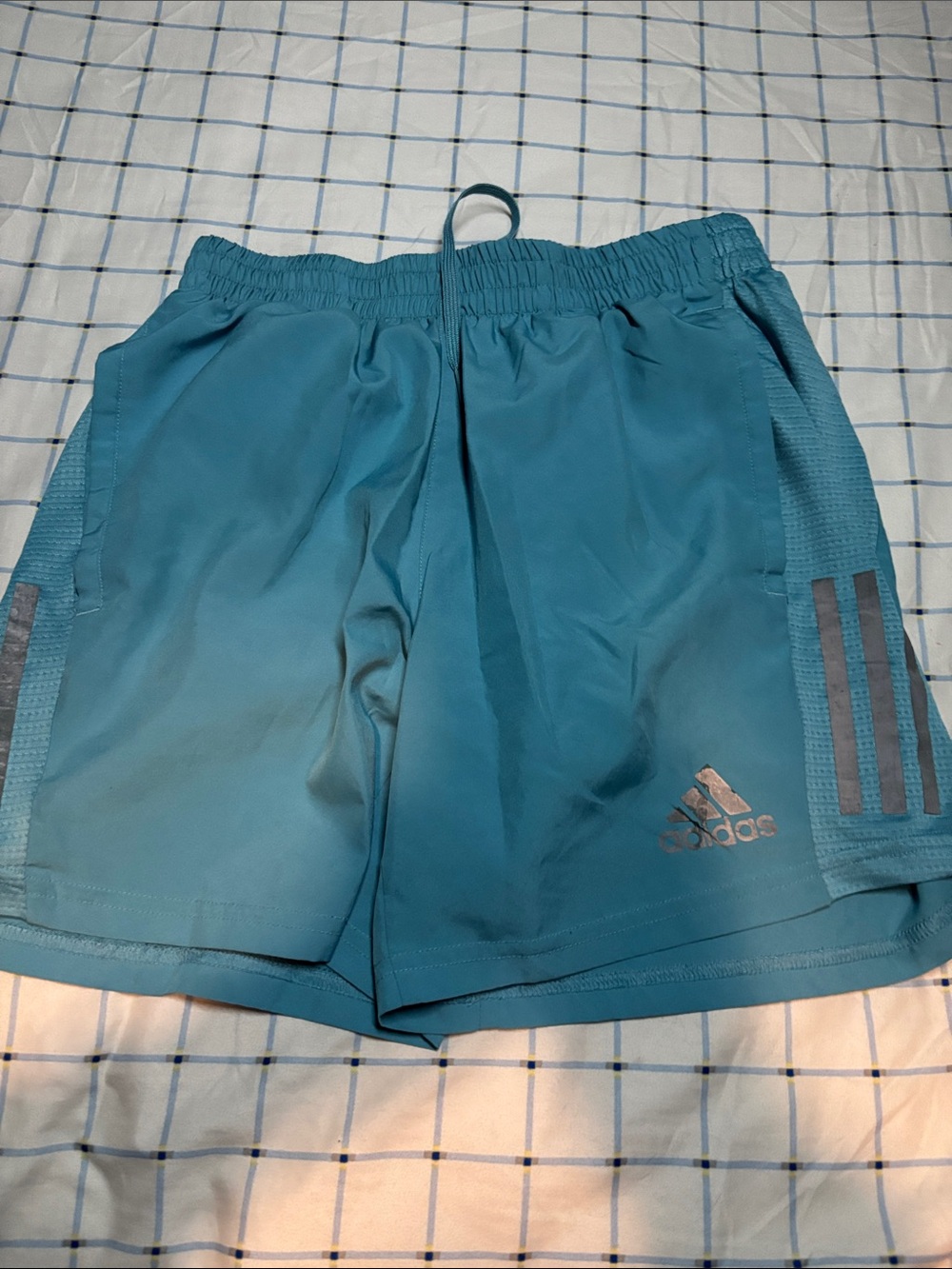 adidas Men's Aqua Athletic Shorts with Reflective Logo